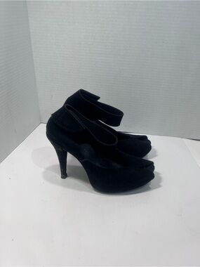 Pedro Garcia Black Suede Mary Jane High Heels